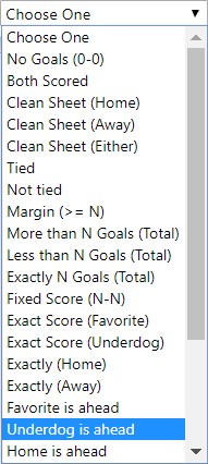 Inplay table tool quick filter matches score underdog ahead